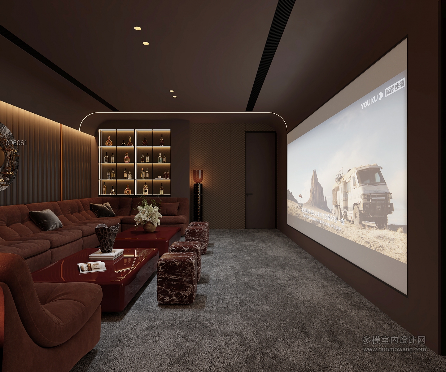 现代负一楼影音室