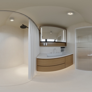 现代卫生间全景