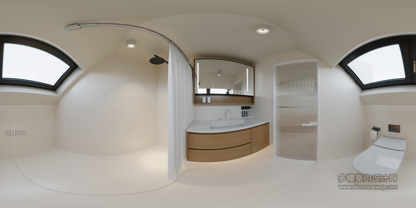 现代卫生间全景