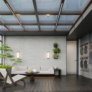 意式洗衣区特写