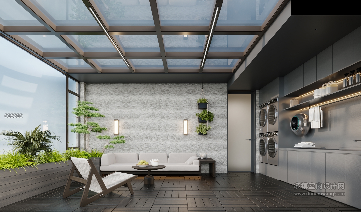 意式洗衣区特写