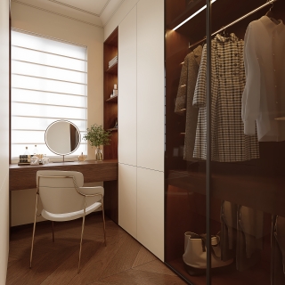 中古风主卧衣帽间