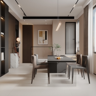 现代二层公区特写