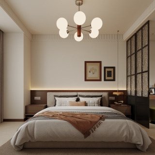 现代中古卧室