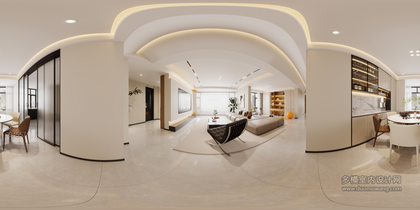 现代客餐厅全景