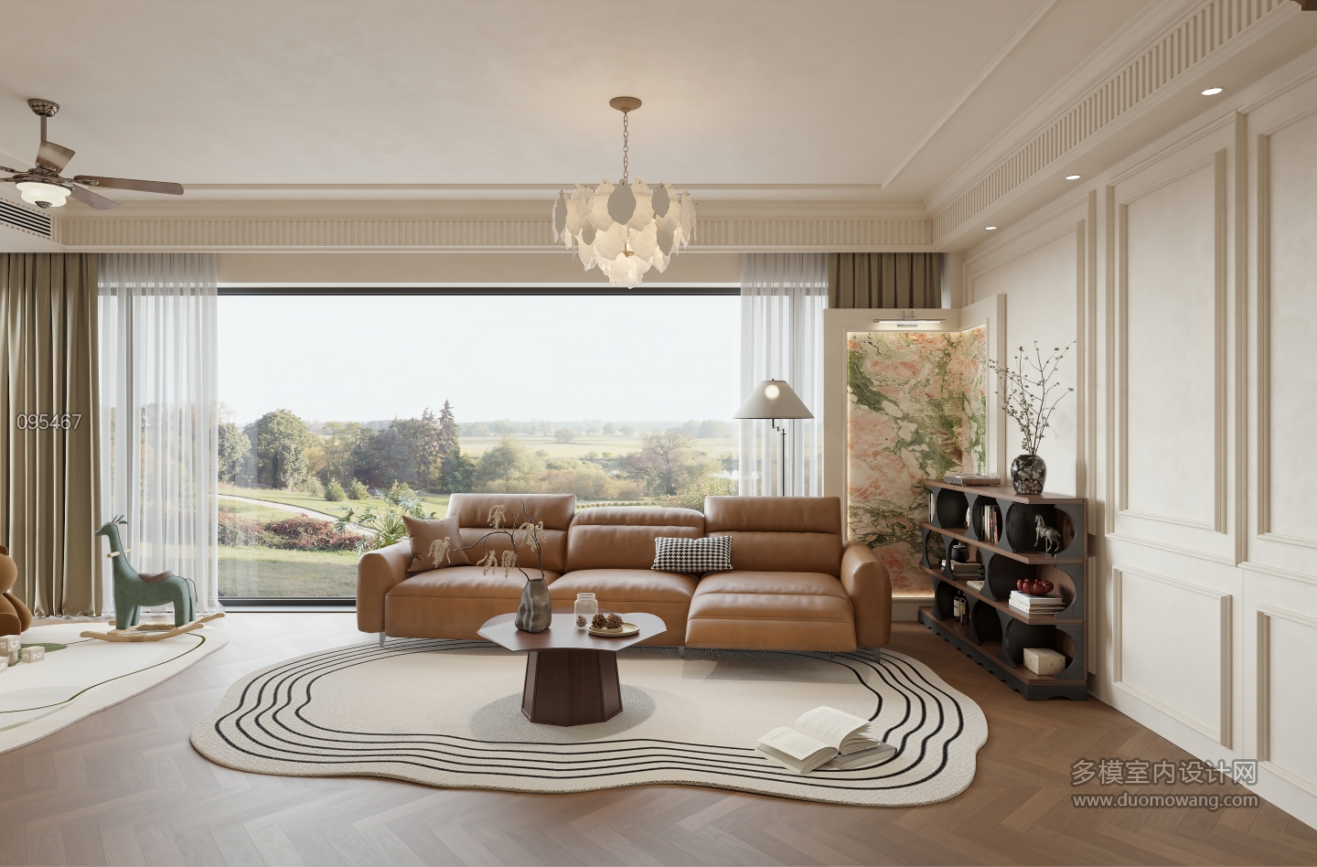 现代 中古风 客厅 单张4