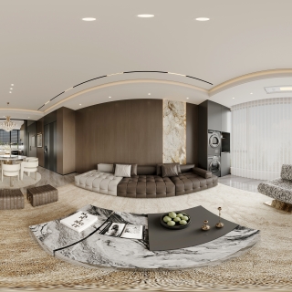 意式轻奢客餐厅全景