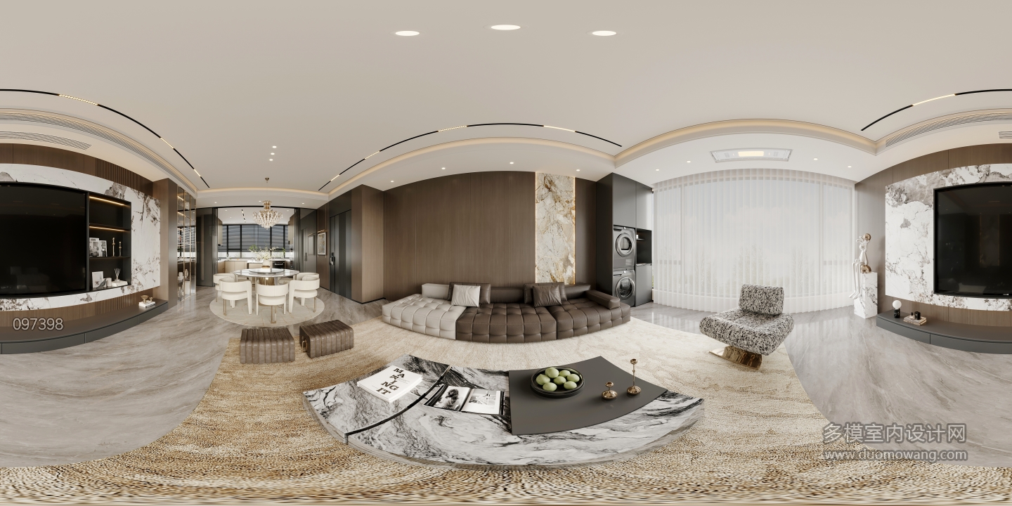 意式轻奢客餐厅全景