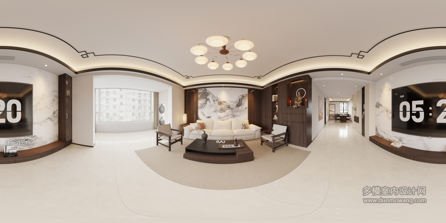 新中式客餐厅全景