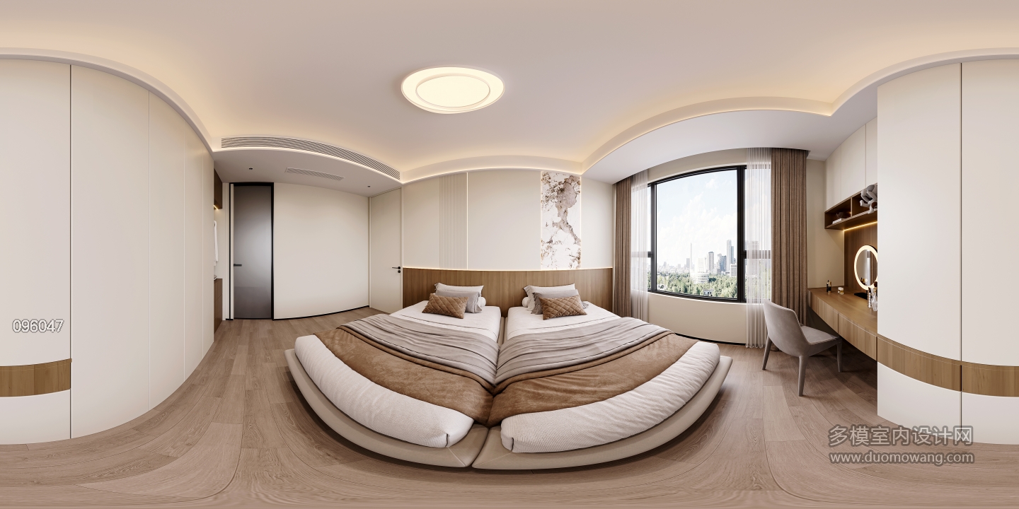 现代主卧360