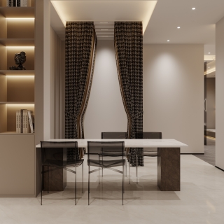 现代窗帘展厅特写