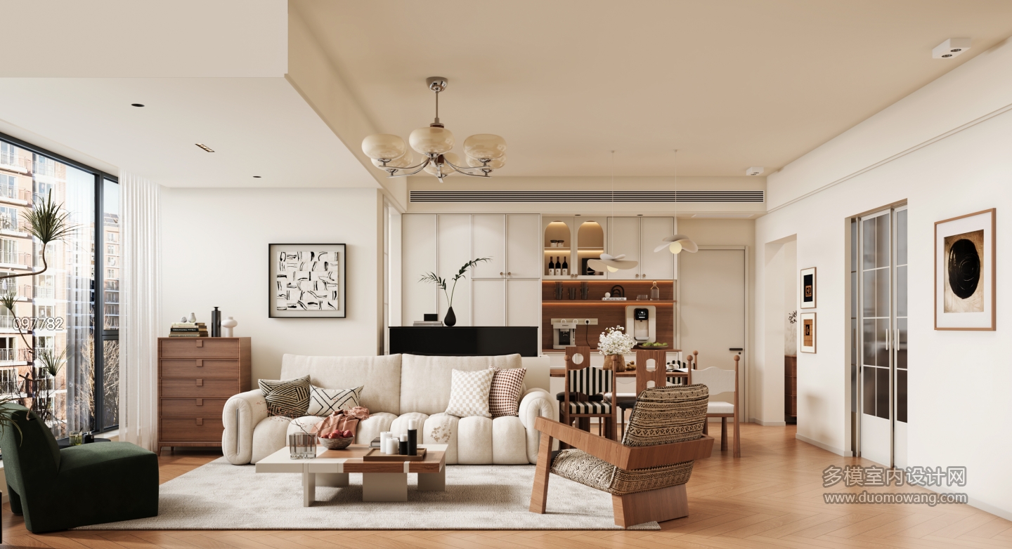 现代中古沙发面