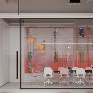 现代大会议室广角