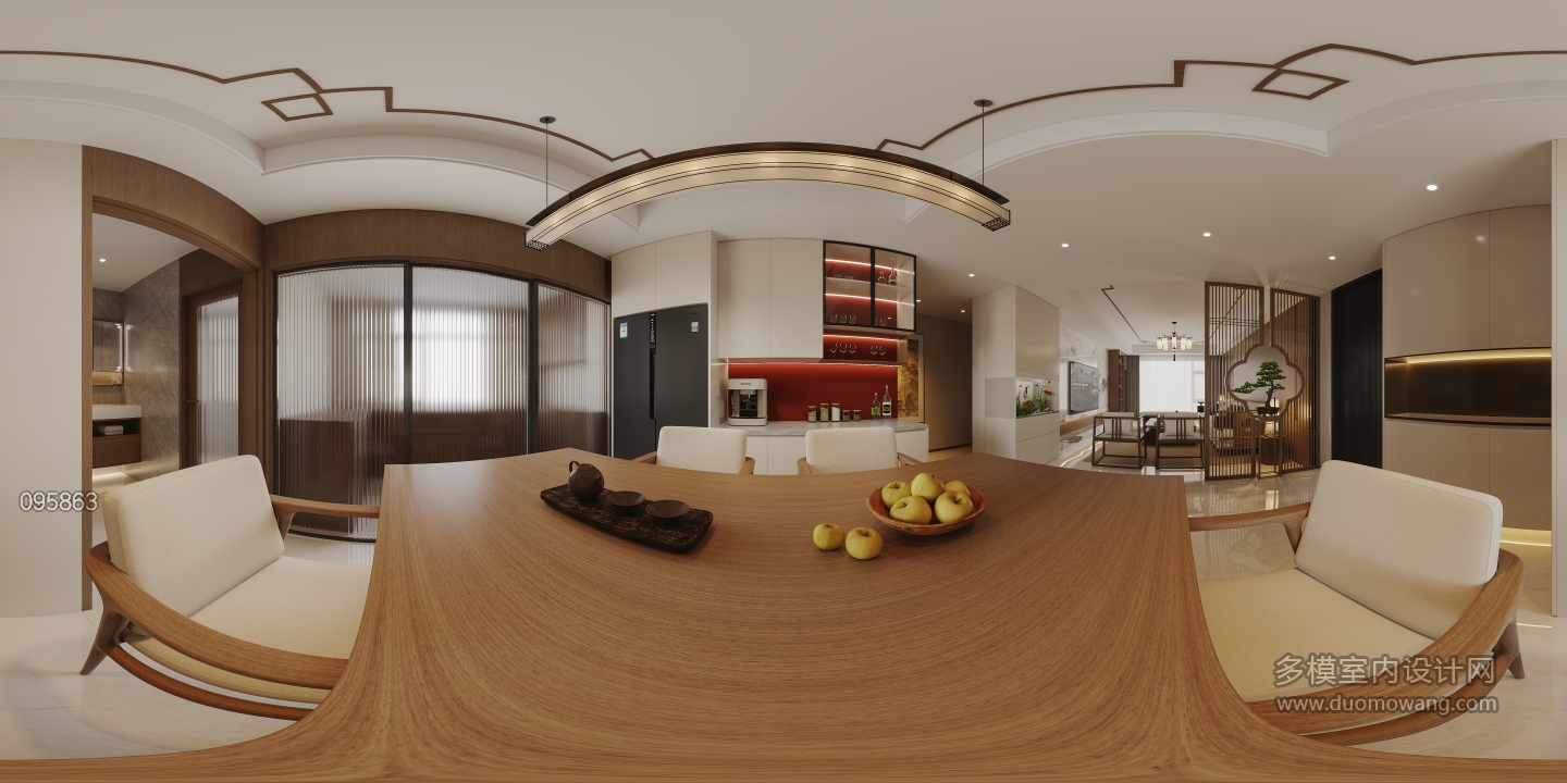 新中式餐厅全景