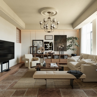 美式自然风客厅