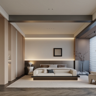 现代轻奢主卧特写