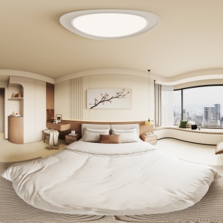 7现代中古风主卧全景