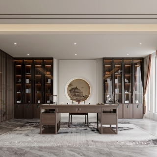 新中式套房书房