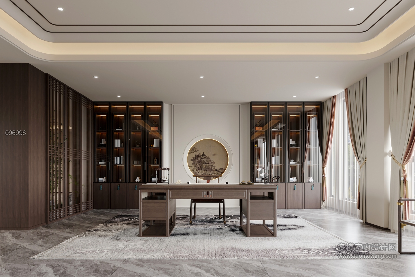 新中式套房书房