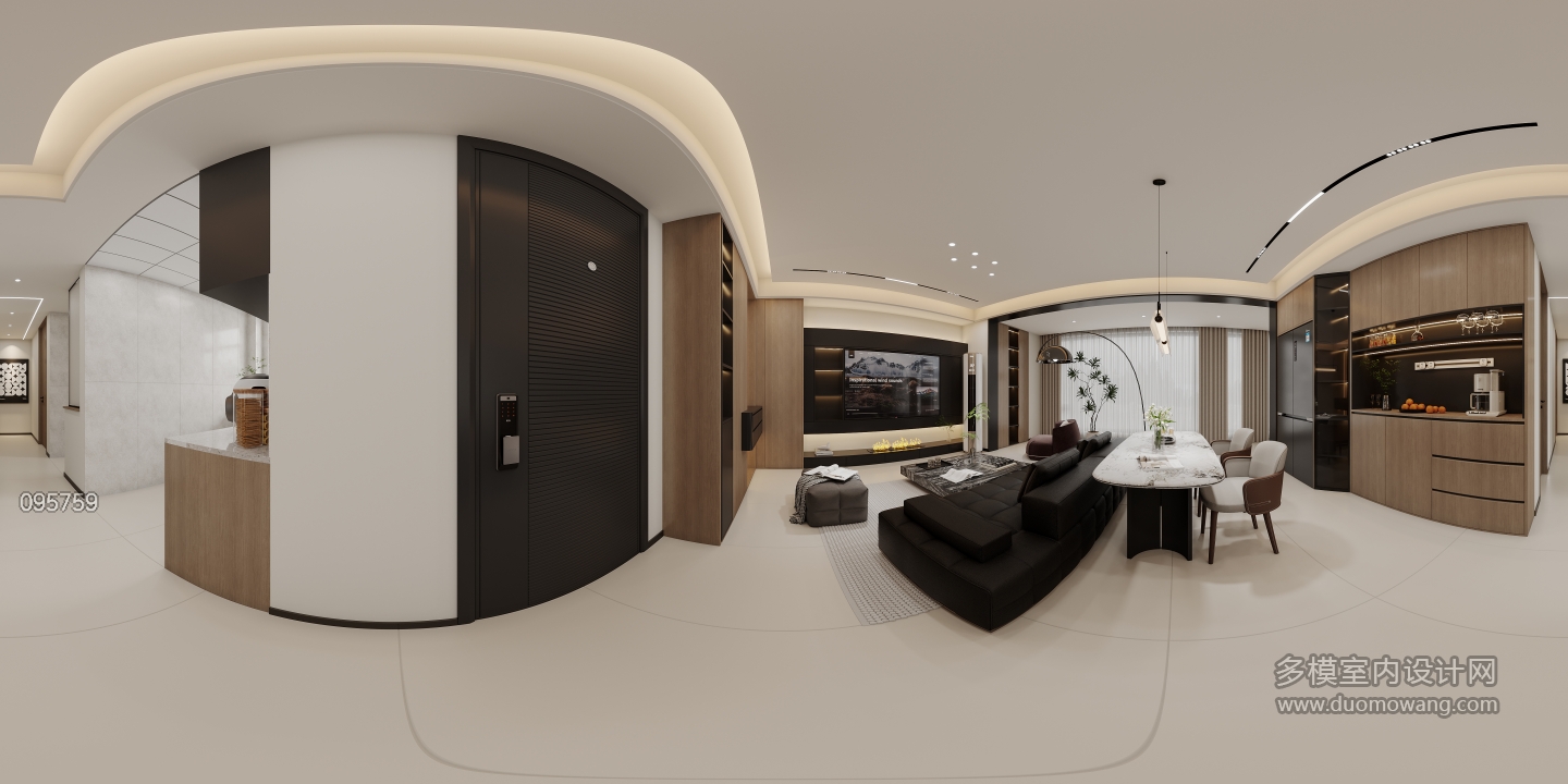 现代-客厅全景
