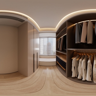 现代-主卧衣帽间