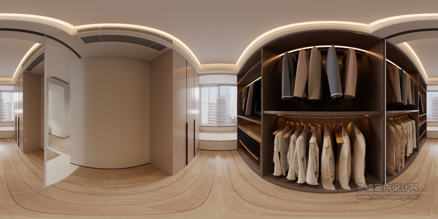 现代-主卧衣帽间