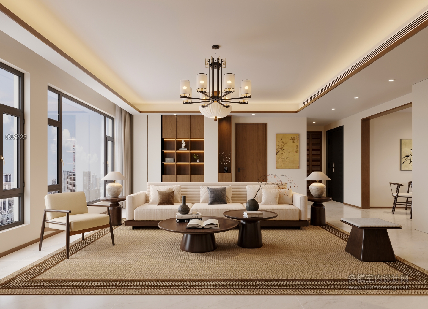 新中式沙发背景