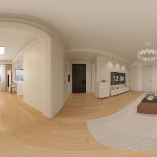 法式奶油_001客厅全景_0000