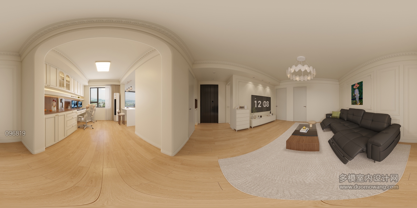 法式奶油_001客厅全景_0000