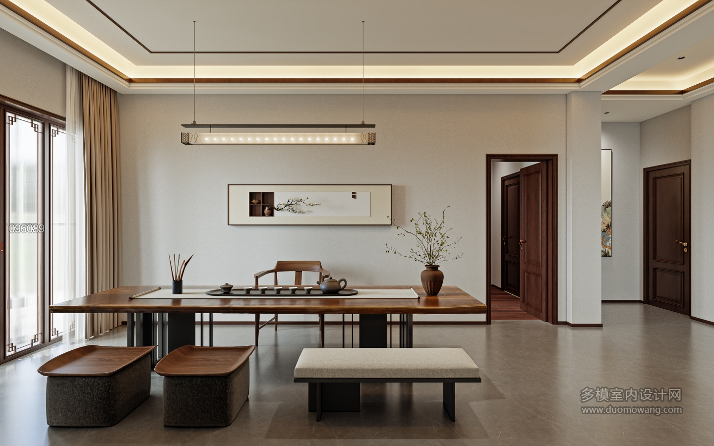 蓬塘熊总新中式别墅313_二层客厅001