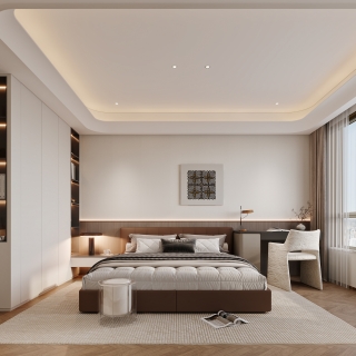 现代轻奢一层卧室特写