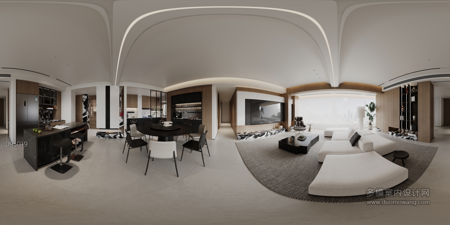 现代客餐厅全景