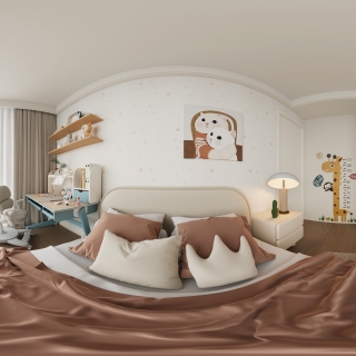 现代轻奢儿童房02全景