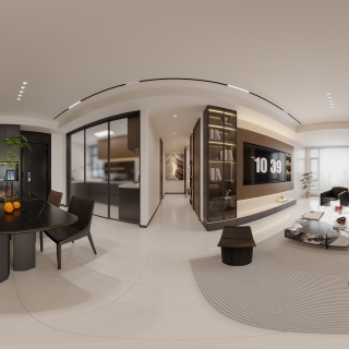 现代客餐厅全景