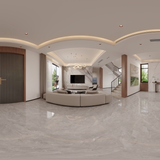 新中式客厅全景