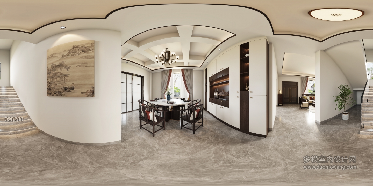 新中式餐厅全景