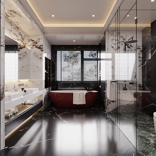 法式卫生间特写