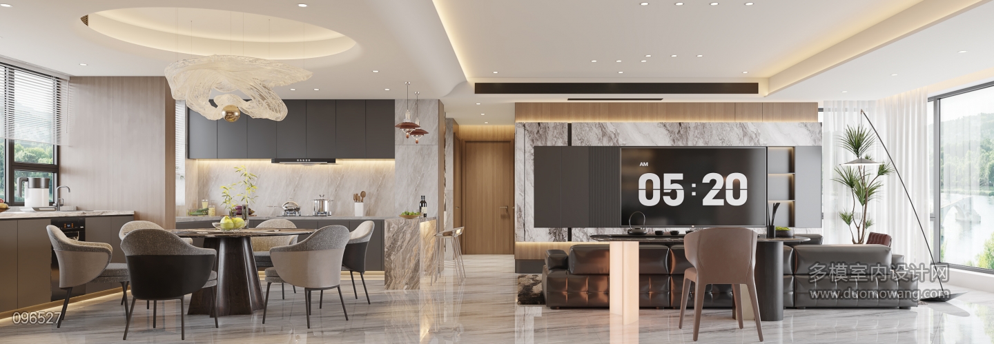 意式客餐厅-电视墙