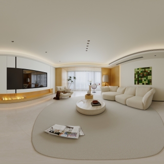 客餐厅现代奶油