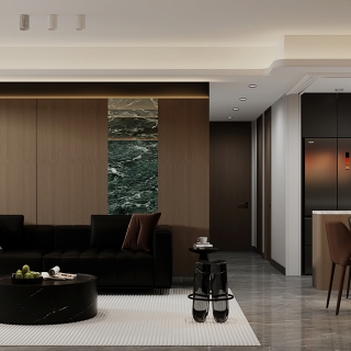 现代意式沙发背景墙静态