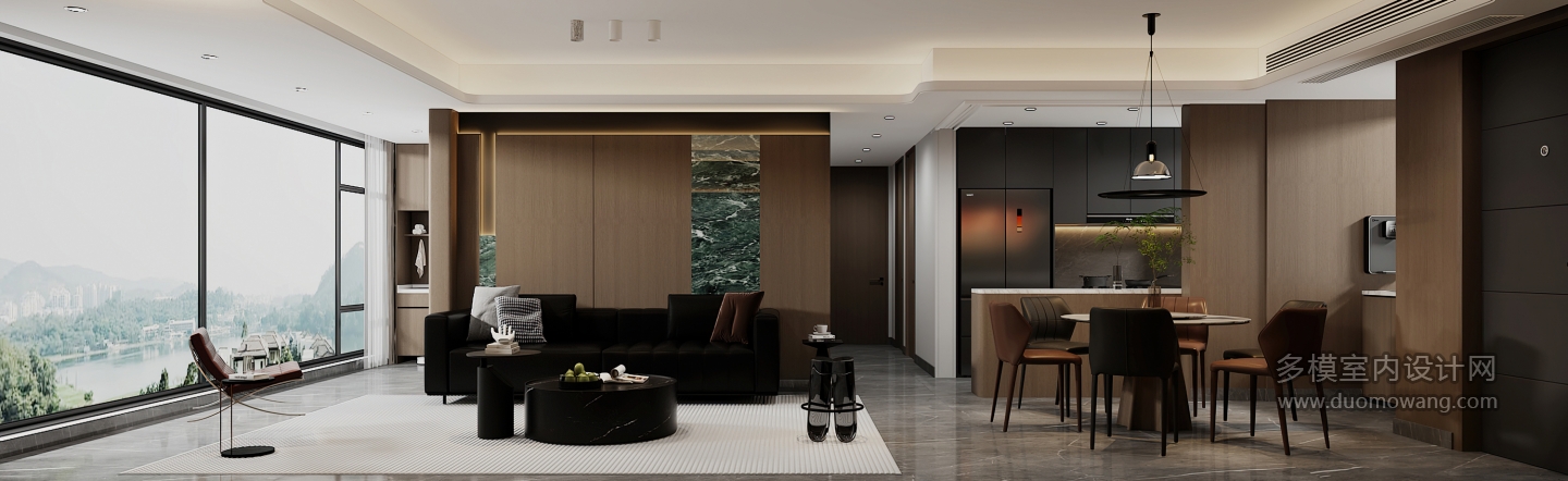 现代意式沙发背景墙静态