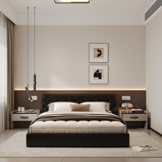 现代意式风主卧特写