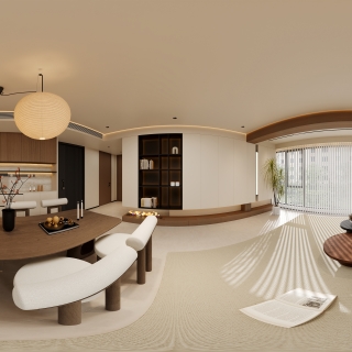 现代客餐厅全景