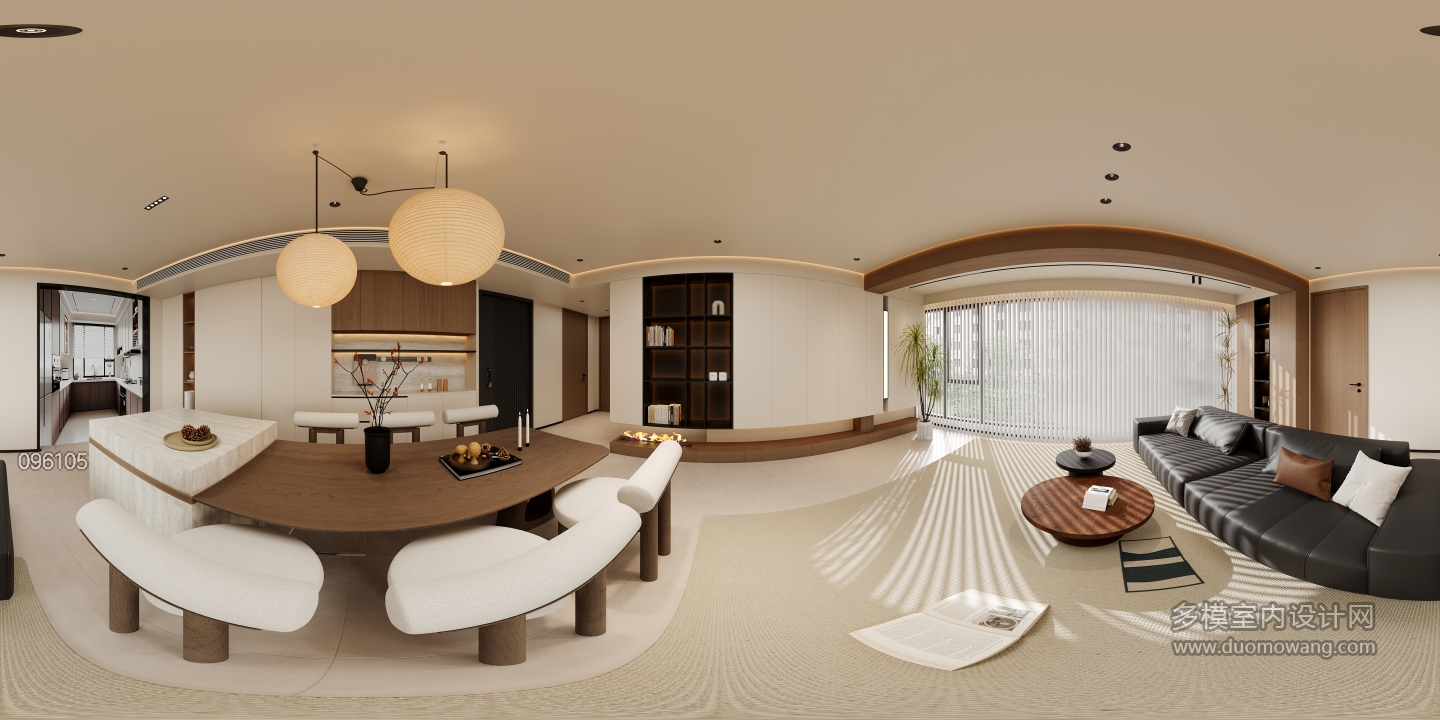 现代客餐厅全景