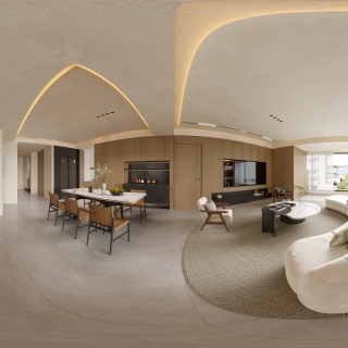 现代客餐厅全景