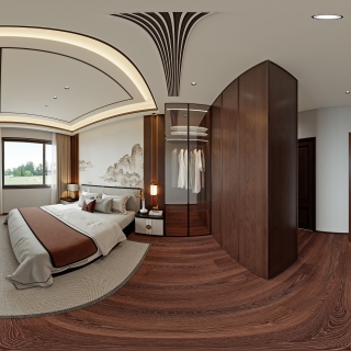 蓬塘熊总新中式别墅313_二层卧室