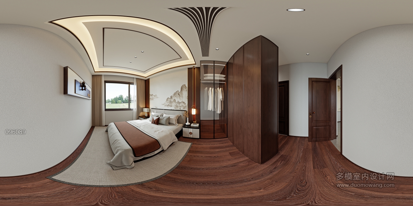 蓬塘熊总新中式别墅313_二层卧室