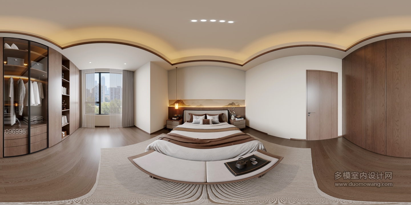 宋式套房卧室全景