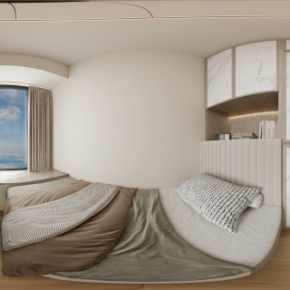 现代简约次卧1全景