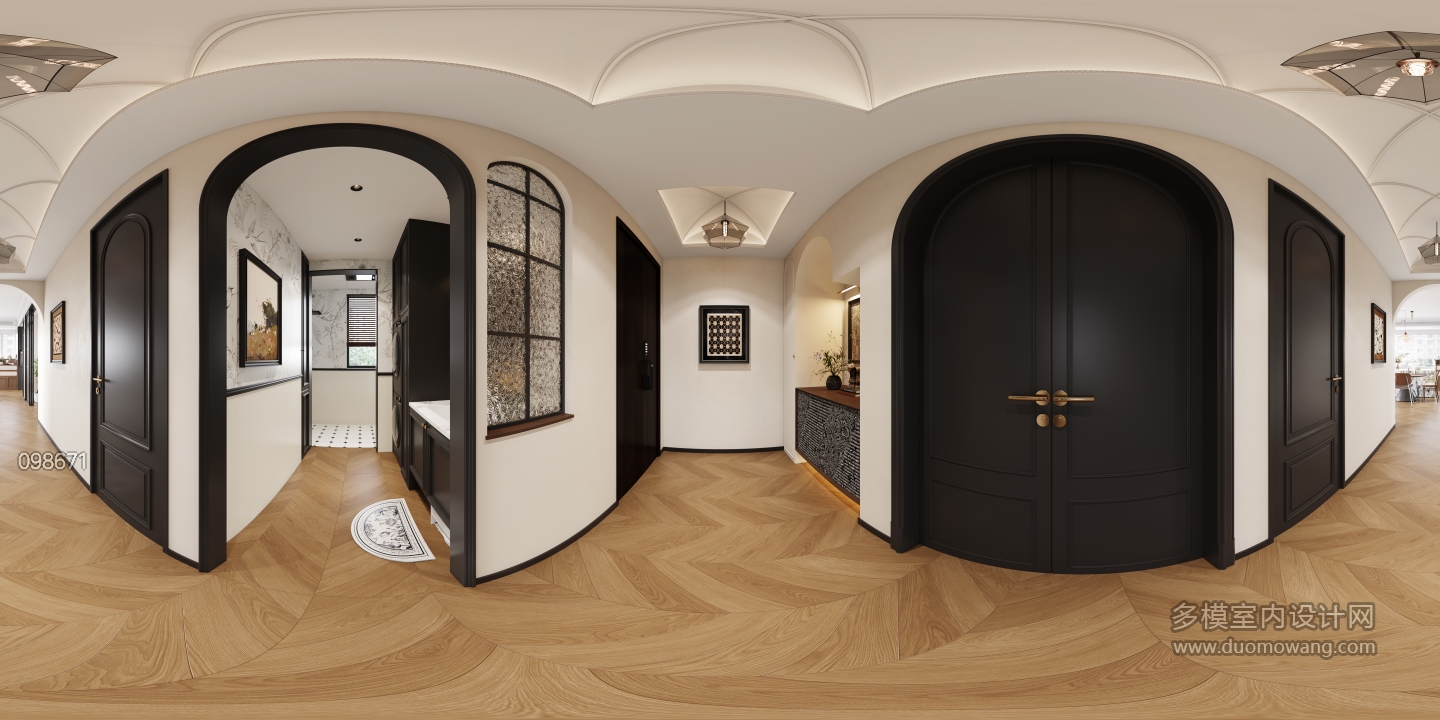 法式中古风门厅全景1